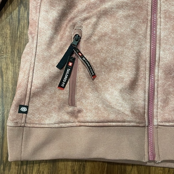 NWT 686 Ella Bonded Snowboarding Hoodie full zip thumbholes xs crushed berry - Picture 4 of 12